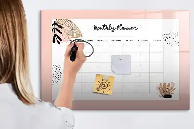 Lavagna magnetica per disegnare con motivo floreale
