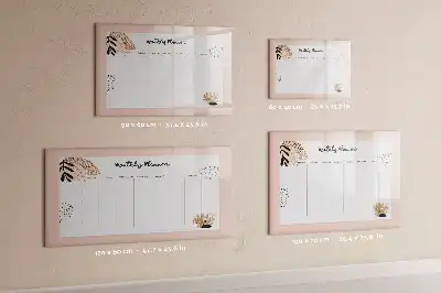Lavagna magnetica per disegnare con motivo floreale