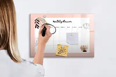 Lavagna magnetica per disegnare con motivo floreale