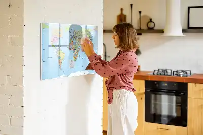 Mappa del mondo lavagna magnetica per scrivere