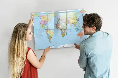 Mappa del mondo lavagna magnetica per scrivere