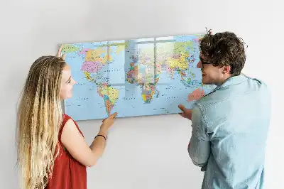 Mappa del mondo lavagna magnetica per scrivere