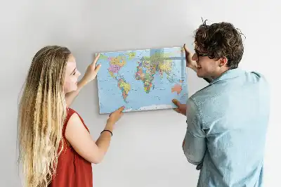 Mappa del mondo lavagna magnetica per scrivere