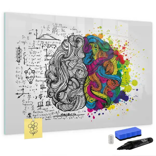 Lavagna magnetica per disegnare motivo astrazione del cervello