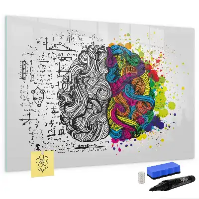 Lavagna magnetica per disegnare motivo astrazione del cervello