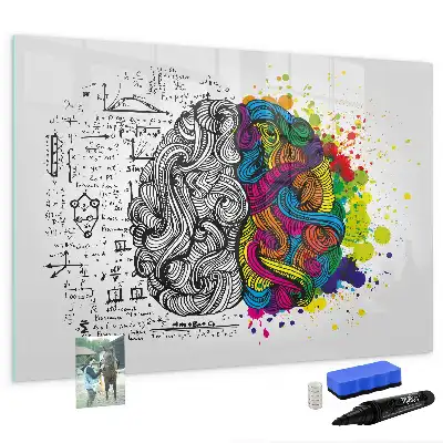 Lavagna magnetica per disegnare motivo astrazione del cervello