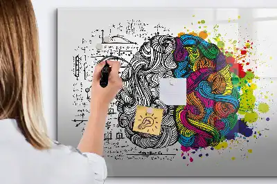 Lavagna magnetica per disegnare motivo astrazione del cervello