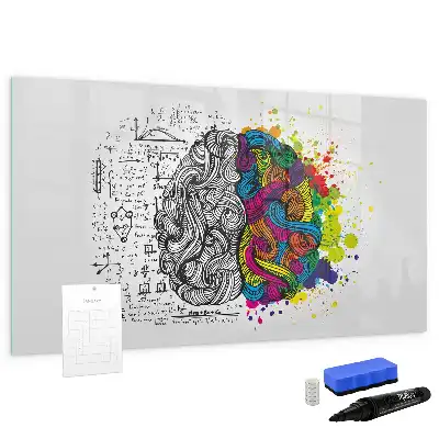 Lavagna magnetica per disegnare motivo astrazione del cervello