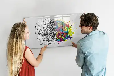 Lavagna magnetica per disegnare motivo astrazione del cervello