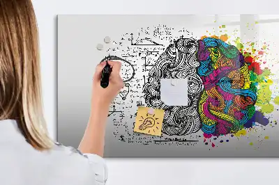 Lavagna magnetica per disegnare motivo astrazione del cervello