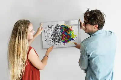 Lavagna magnetica per disegnare motivo astrazione del cervello