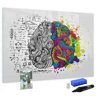 Lavagna magnetica per disegnare motivo astrazione del cervello