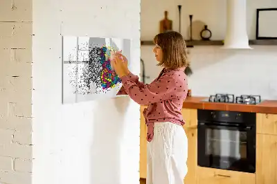 Lavagna magnetica per disegnare motivo astrazione del cervello