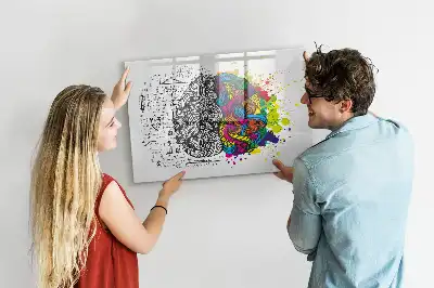 Lavagna magnetica per disegnare motivo astrazione del cervello