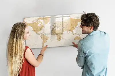 Mappa del mondo politica lavagna magnetica per scrivere