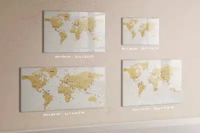 Mappa del mondo politica lavagna magnetica per scrivere