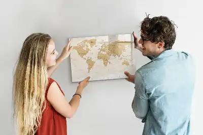 Mappa del mondo politica lavagna magnetica per scrivere