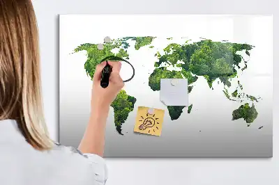 Mappa del mondo ecologica lavagna magnetica per disegnare