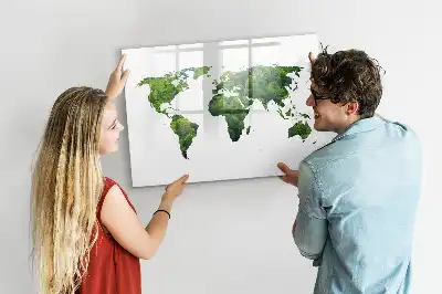 Mappa del mondo ecologica lavagna magnetica per disegnare