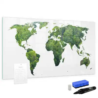 Mappa del mondo ecologica lavagna magnetica per disegnare