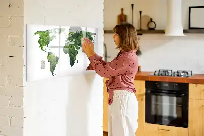 Mappa del mondo ecologica lavagna magnetica per disegnare