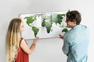 Mappa del mondo ecologica lavagna magnetica per disegnare