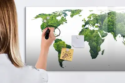 Mappa del mondo ecologica lavagna magnetica per disegnare