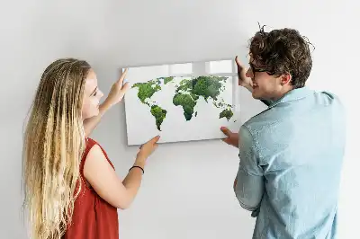 Mappa del mondo ecologica lavagna magnetica per disegnare