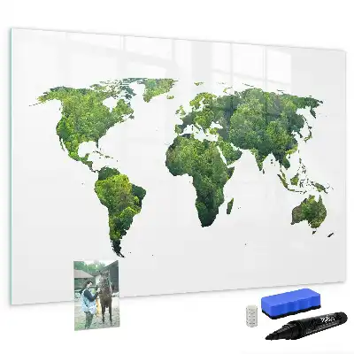 Mappa del mondo ecologica lavagna magnetica per disegnare