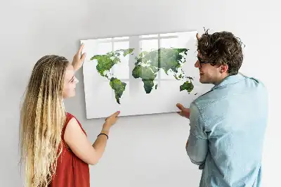 Mappa del mondo ecologica lavagna magnetica per disegnare