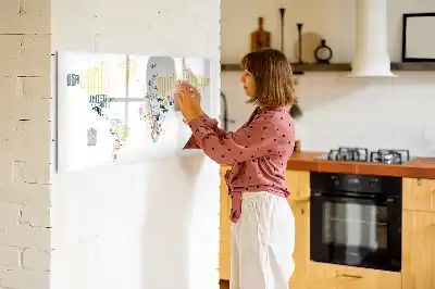 Lavagna magnetica per scrivere a tema nomi dei paesi