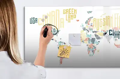 Lavagna magnetica per scrivere a tema nomi dei paesi
