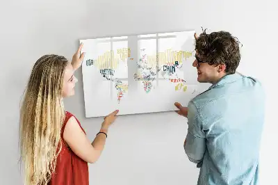 Lavagna magnetica per scrivere a tema nomi dei paesi