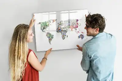 Lavagna magnetica decorazione da parete a forma di mappa con banconote