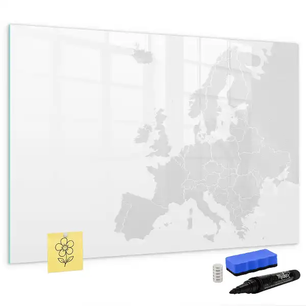 Mappa dell'Europa lavagna magnetica per disegnare