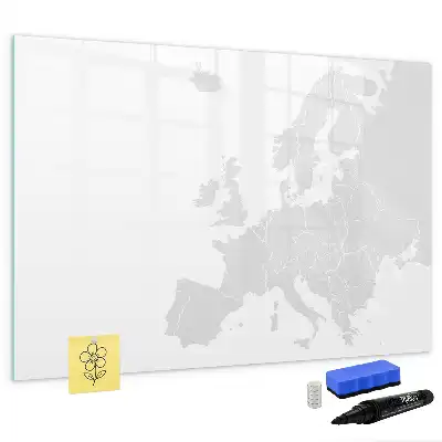 Mappa dell'Europa lavagna magnetica per disegnare
