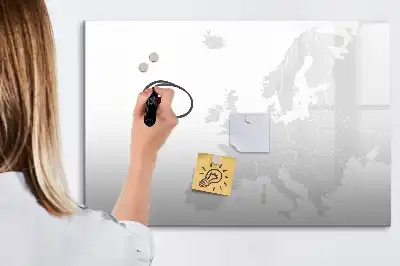 Mappa dell'Europa lavagna magnetica per disegnare