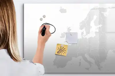 Mappa dell'Europa lavagna magnetica per disegnare