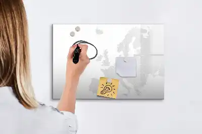 Mappa dell'Europa lavagna magnetica per disegnare