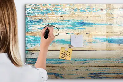 Lavagna magnetica per disegnare in legno graffiato