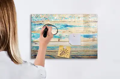 Lavagna magnetica per disegnare in legno graffiato