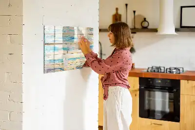 Lavagna magnetica per disegnare in legno graffiato