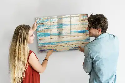 Lavagna magnetica per disegnare in legno graffiato