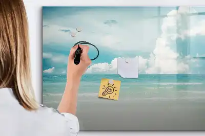 Lavagna magnetica con stampa paesaggio marino