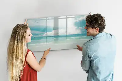 Lavagna magnetica con stampa paesaggio marino