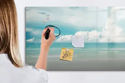Lavagna magnetica con stampa paesaggio marino