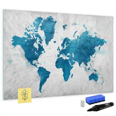 Lavagna magnetica per disegnare mappa del mondo