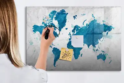 Lavagna magnetica per disegnare mappa del mondo