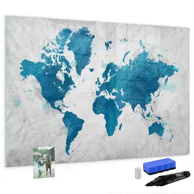 Lavagna magnetica per disegnare mappa del mondo