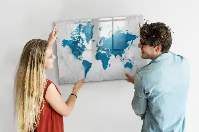 Lavagna magnetica per disegnare mappa del mondo